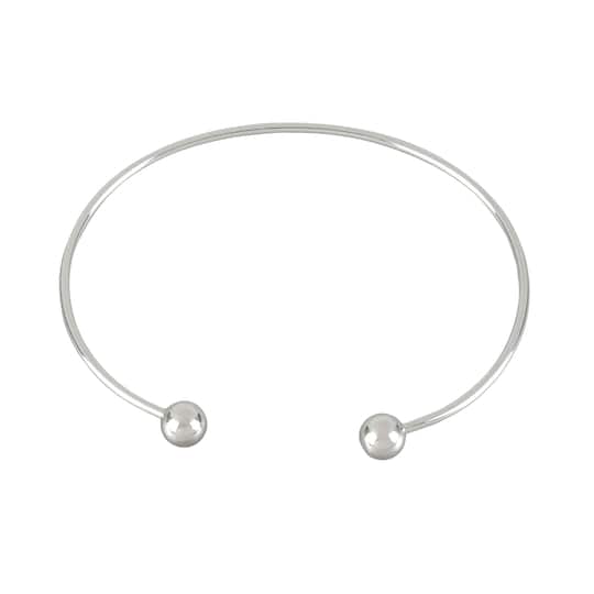 Rhodium Bangles, 2ct. by Bead Landing™